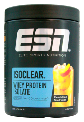 ESN Isoclear Whey Isolate Peach Iced Tea flavor Getränkepulver, 1 x 300g Dose