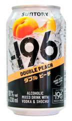 Suntory -196 Double Peach Vodka & Shochu 10% vol., 12 x 0.33 l Dose EINWEG