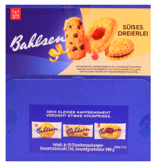 Bahlsen Süßes Dreierlei Keks Mischung, 1 x 988 g Karton