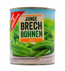 Gut & Günstig Junge Brechbohnen fein 6 x 455g Dosen