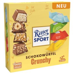 Ritter Sport Schokowürfel Crunchy, 9 x 153g Schachtel