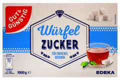 Gut & Günstig Würfelzucker, 7 x 1 kg Packung