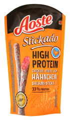 Aoste Stickado High Protein Hähnchen Salami-Sticks, 12 x 60g Beutel