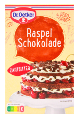 Dr. Oetker Raspel Schokolade Zartbitter, 5 x 100g Packung