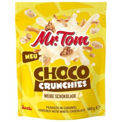 Mr. Tom Choco Crunchies weiße Schokolade, 18 x 140g Beutel