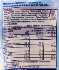 Gut & Günstig Gemischte Brötchen, 6 x 540g Beutel