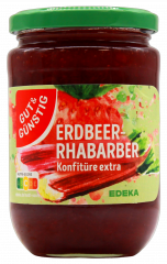 Gut & Günstig Erdbeer-Rhabarber Konfitüre Extra 5 x 450g Gläser