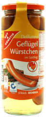 Gut & Günstig Delikatess Geflügel Würstchen 6 x 250g Gläser