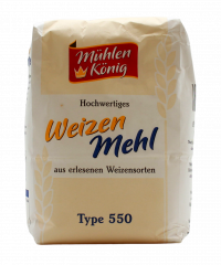 Mühlen König hochwertiges Weizenmehl Type 550 5 x 1000g Packungen