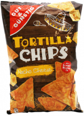 Gut & Günstig Tortilla Chips Nacho Cheese, 5 x 300g Tüten