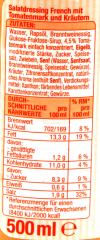 Gut & Günstig French Dressing 6 x 500ml Flaschen