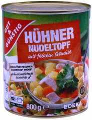 Gut & Günstig Hühner Nudeltopf mit feinem Gemüse 3 x 800g Dosen