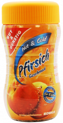 Gut & Günstig Hot & Cold Instantteegetränk Pfirsich, 6 x 400g Dosen