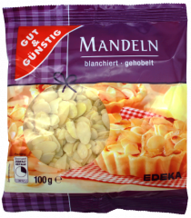 Gut & Günstig Mandeln gehobelt 25 x 100g Tüten