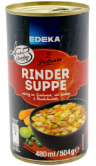 Edeka Rindersuppe mit Nudeln 3 x 480ml Dosen
