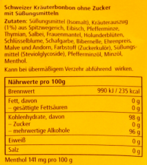 Ricola Schweizer Kräuterbonbon ohne Zucker 18 x 75g Tüten
