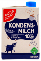 Gut & Günstig Kondensmilch 10%, 10 x 340g Packungen