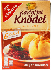 Gut & Günstig Kartoffel-Knödel halb & halb 4 x 200g Packungen