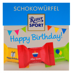 Ritter Sport Schokowürfel Happy Birthday 4 x 176g Schachteln
