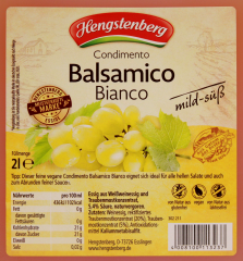 Hengstenberg Balsamico Bianco 2 x 2000ml Kanister