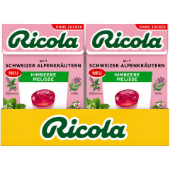 Ricola Himbeere Melisse ohne Zucker 20 x 50g Boxen