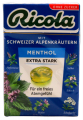 Ricola Menthol Extra Stark ohne Zucker 20 x 50g Boxen