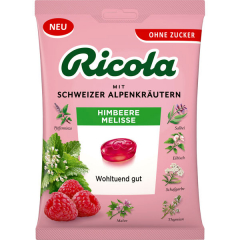 Ricola Himbeere Melisse ohne Zucker 18 x 75g Tüten