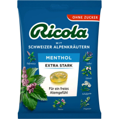 Ricola Menthol Extra Stark ohne Zucker 18 x 75g Tüten