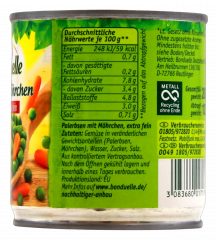 Bonduelle Erbsen & Möhrchen zart und extra fein 6 x 130g Dosen