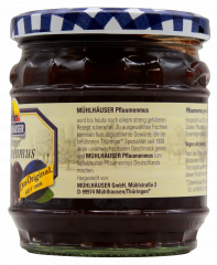 Mühlhäuser Pflaumenmus, 4 x 450g Gläser