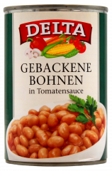Delta Gebackene Bohnen in Tomatensauce 6 x 400g Dosen