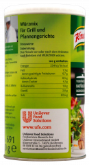 Knorr Würzmix für Grill & Pfanne, 1 x 500g Dosen